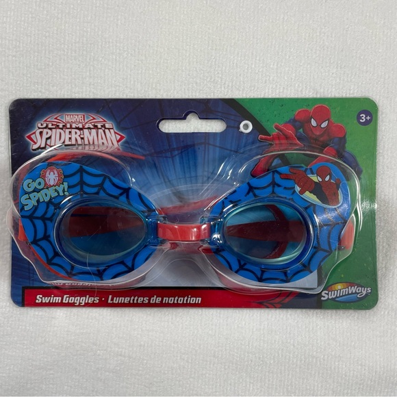 Marvel Spider Man Goggles Blue and Red Push-button adjustable head strap - Picture 1 of 9